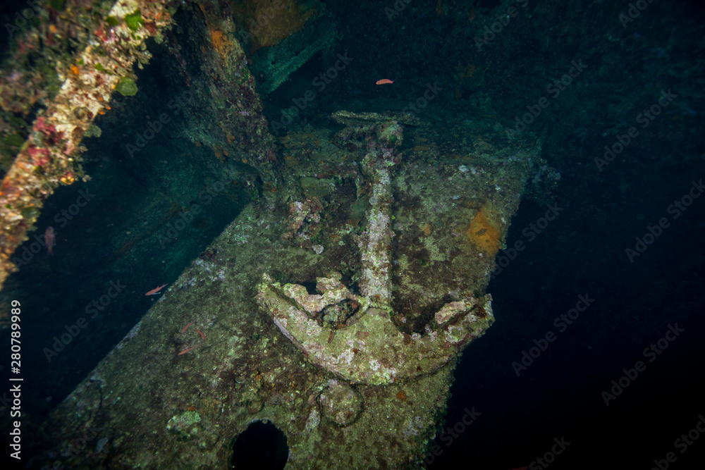 Anchor of a Wreck of a Greek Cargoship Stock Photo | Adobe Stock