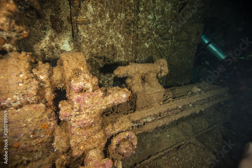 Tools inside Wreck of a Cargo Ship, Abu Nuhas, Egypt photo