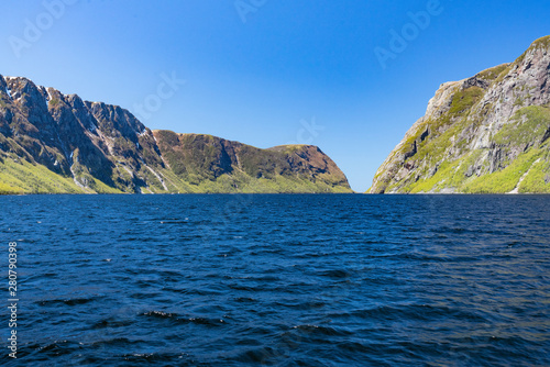 Western Brook Pond in Gros Morne National Park, Newfoundland, Canada