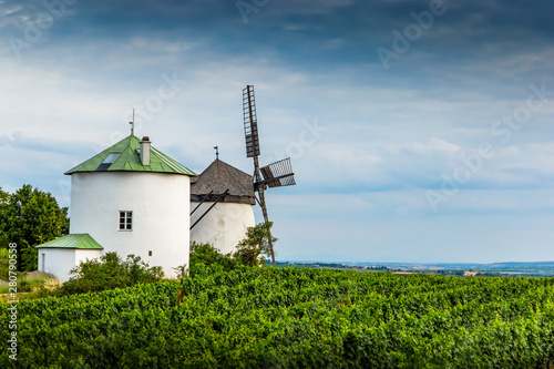 Old windmill near Retz village in Austria.