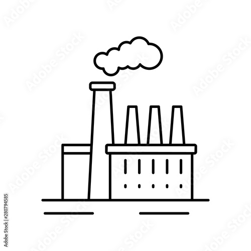 Industrial factory cityscape line icon. Element of landscapes icon