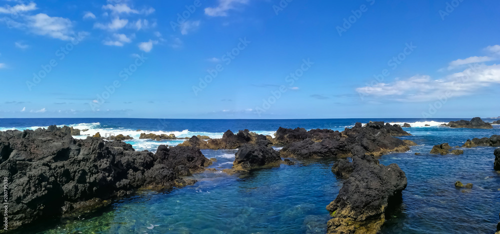 Natural pool of BIscoitos, in Terceira Island, Azores