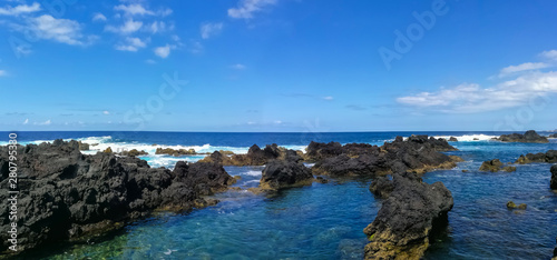 Natural pool of BIscoitos, in Terceira Island, Azores © Alicina