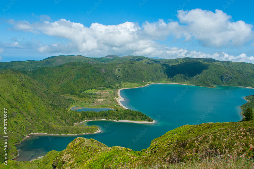 Lagoa do Fogo is located in São Miguel Island, Azores. It is classified as a nature reserve and is the most beautiful lagoon of the Azores