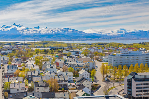 Aerial View Of Norwegian City Bodo , Norway. photo