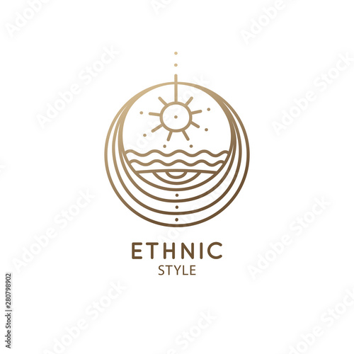 Abstract sacred symbol of nature logo