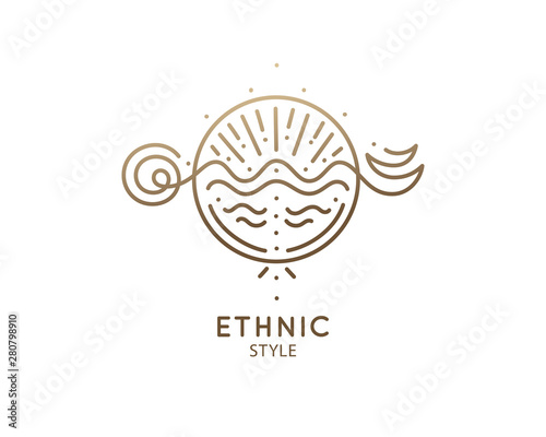 Abstract sacred symbol of nature logo