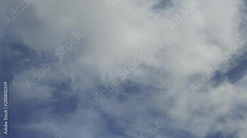 Isolated blue sky with clouds time lapse