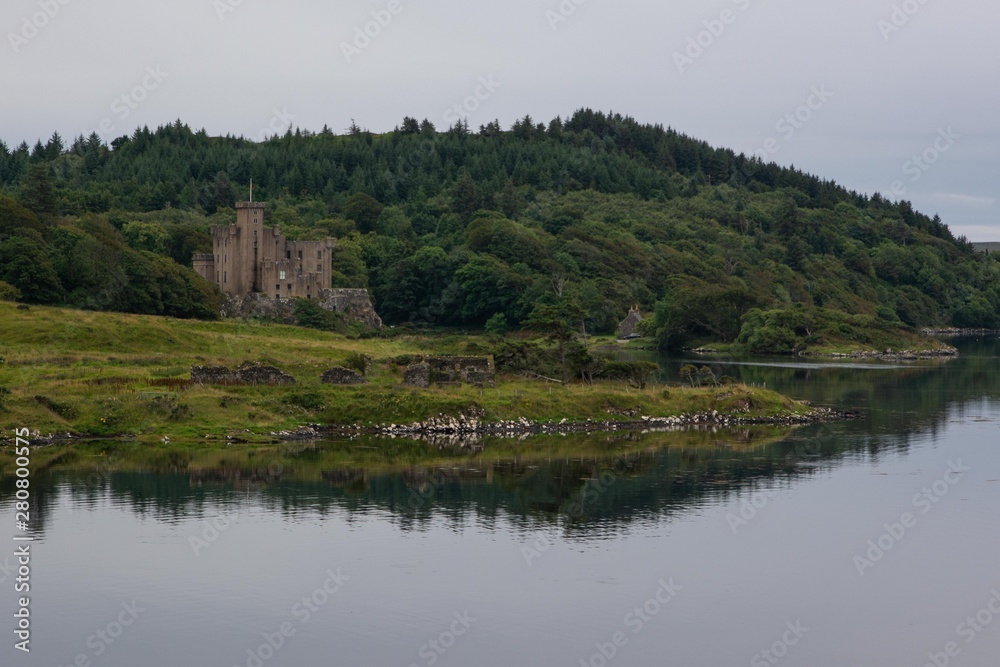 Castle in Scotland next to a lake