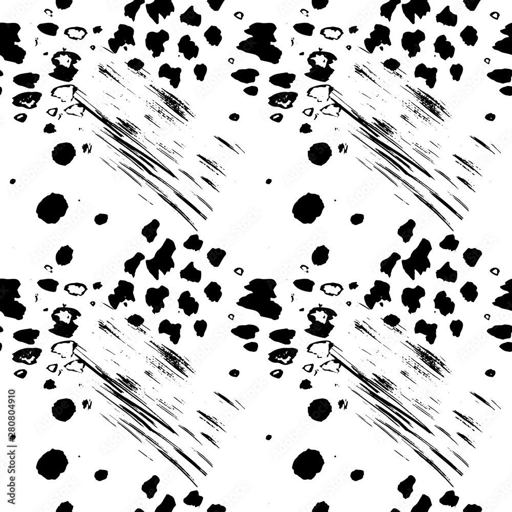 Vector seamless pattern with grunge hand drawn texture