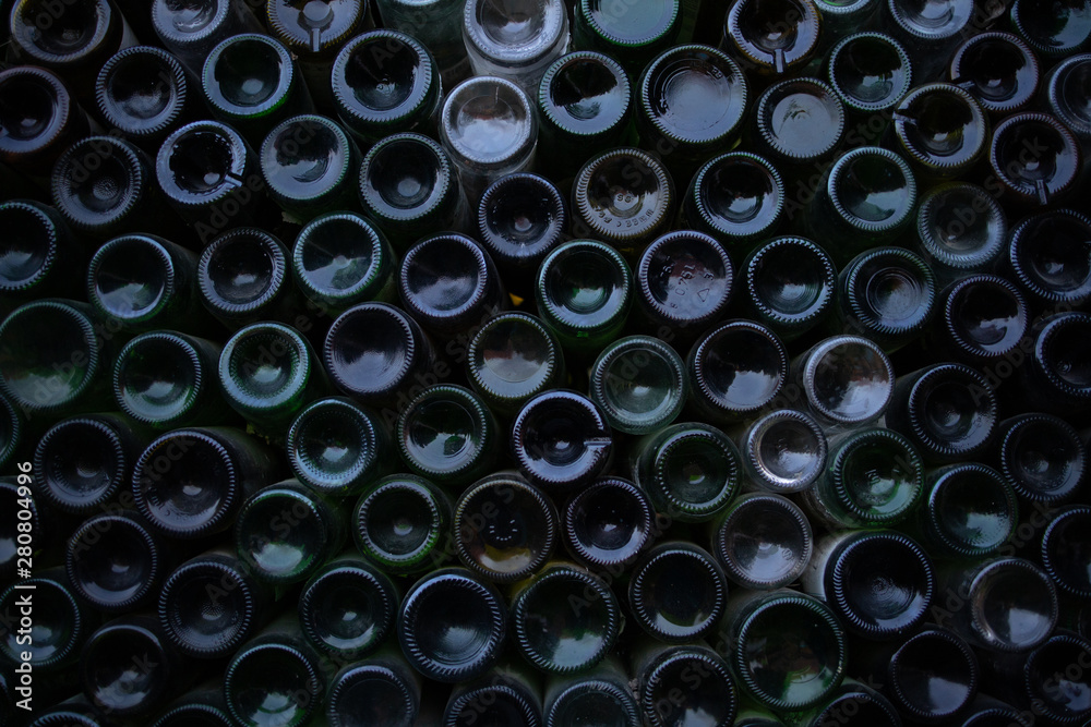 wall from bottles