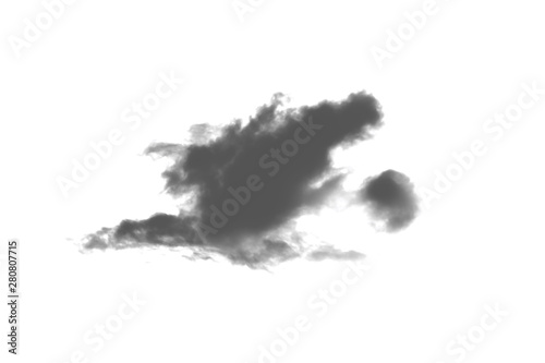 Black smoke on a white background