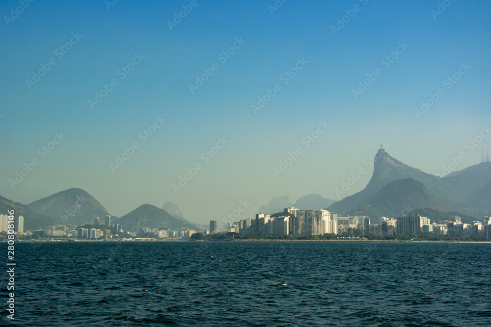 Rio de Janeiro coast seen from boat