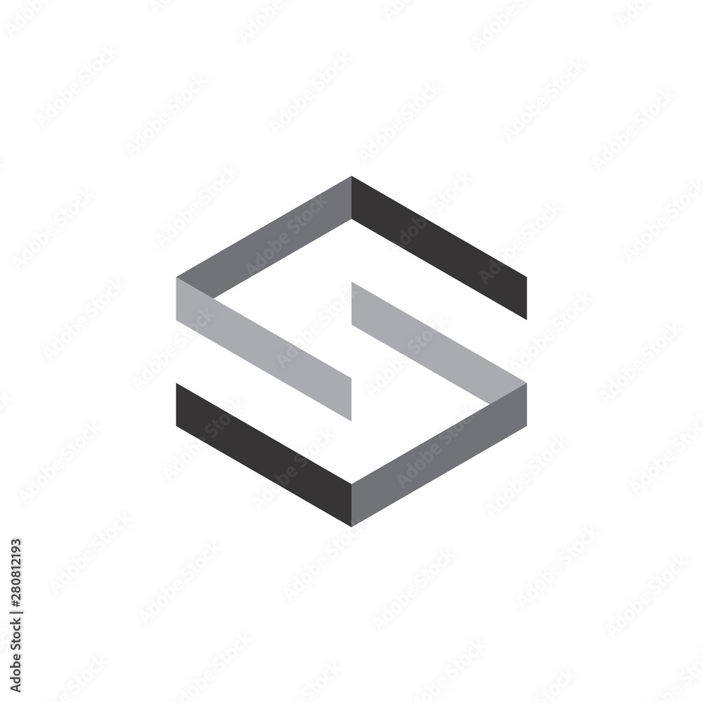 Letter S 3D logo design vector Letter S 3D logo design vector