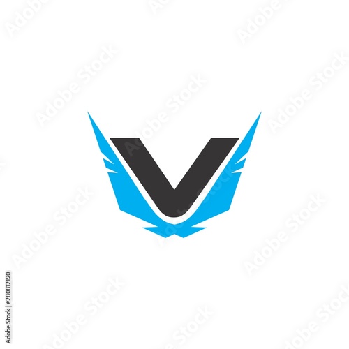 Wallpaper Mural Letter V with Wing logo design vector Torontodigital.ca