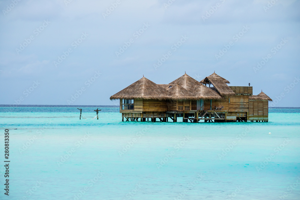 Water villa at luxury resort in Maldives