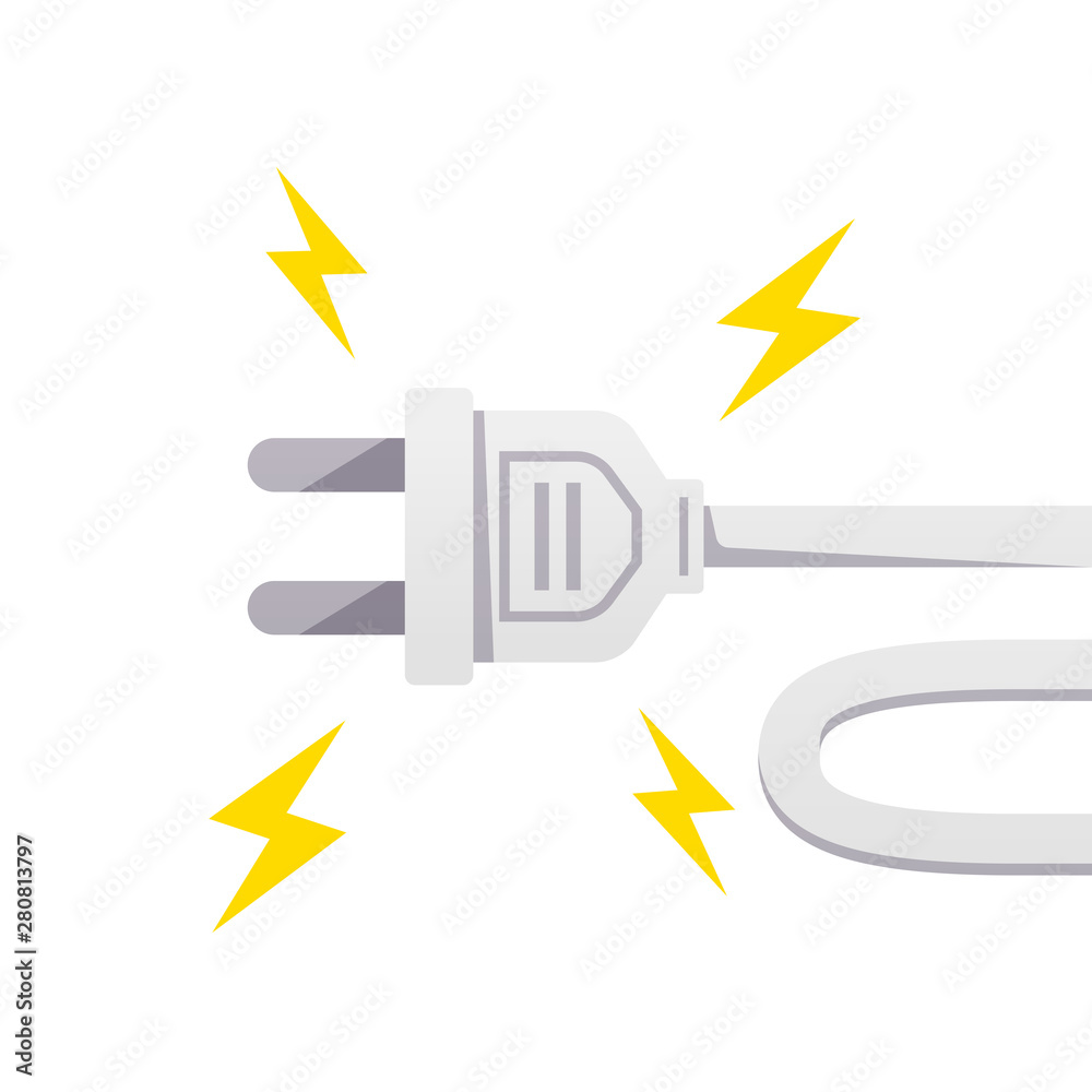 Electrical plug vector isolated illustration Electrical plug vector isolated illustration