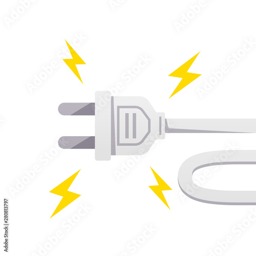 Electrical plug vector isolated illustration