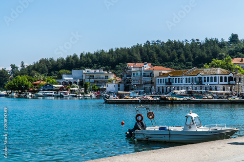 Boats near Thassos island while I was on holiday. photo