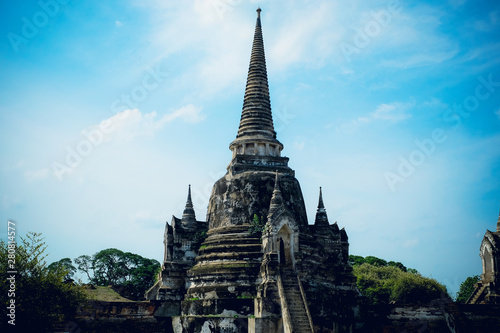Ayutthaya, Thailand – July 15, 2019 : History culture of old capital, Ayutthaya Old capital of Thailand, Ayutthaya Historical park.