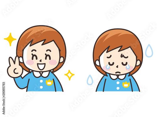 喜びと悲しみ　保育・幼稚園児の女子