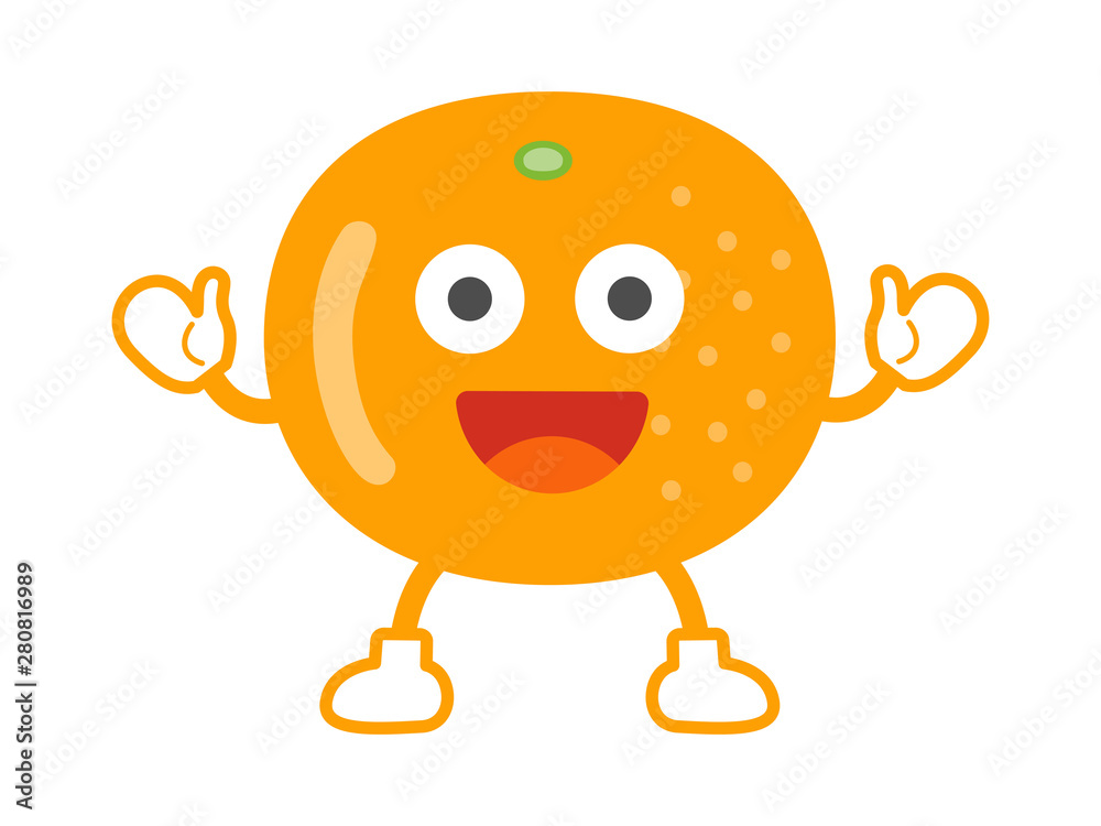 Obraz premium オレンジのキャラクター