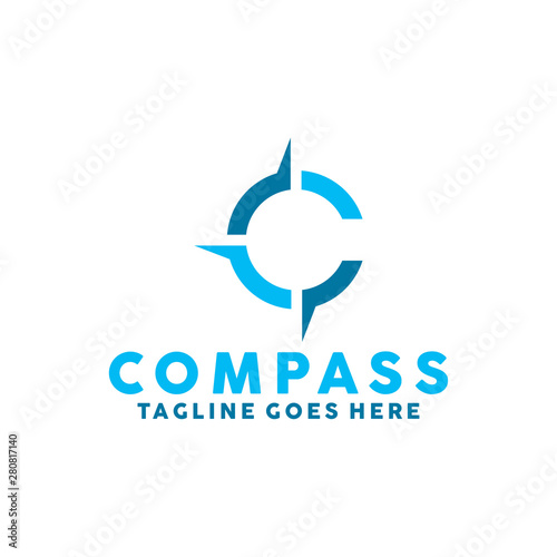 Compass Logo Vector Icon. Modern Navigation Symbol. Location Logo Design Inspiration.