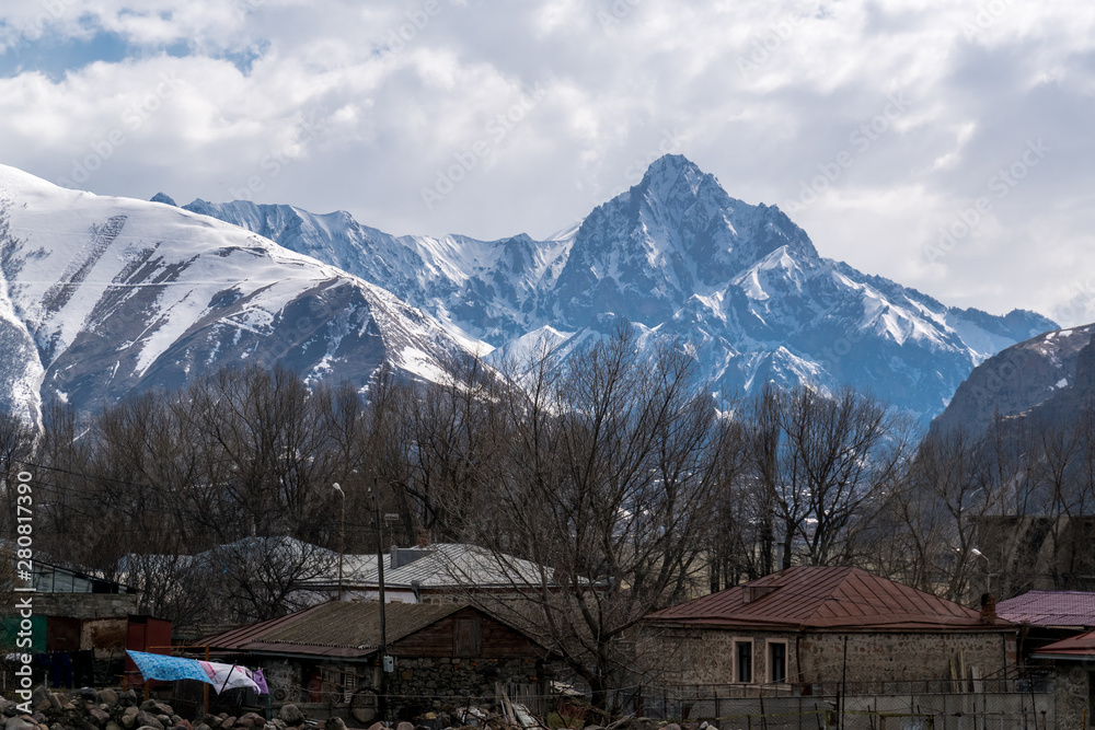 Georgian village in the mountains