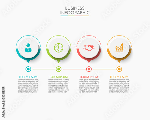 Business data visualization. timeline infographic icons designed for abstract background template milestone element modern diagram process technology digital marketing data presentation chart Vector