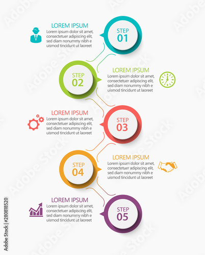 Business data visualization. timeline infographic icons designed for abstract background template milestone element modern diagram process technology digital marketing data presentation chart Vector