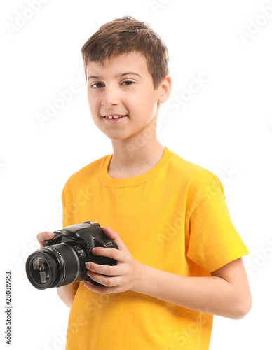 Cute little photographer on...