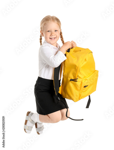 Portrait of jumping little ...