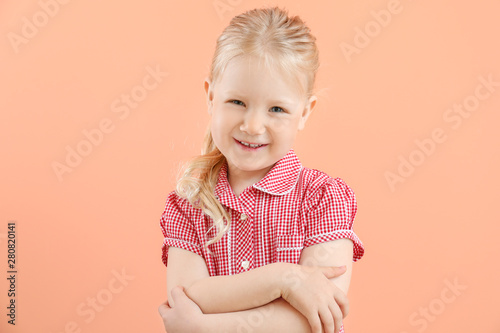 Portrait of adorable little...