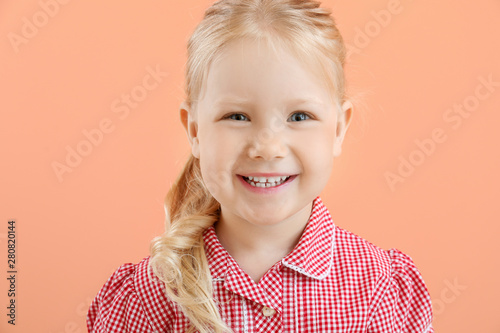 Portrait of adorable little...
