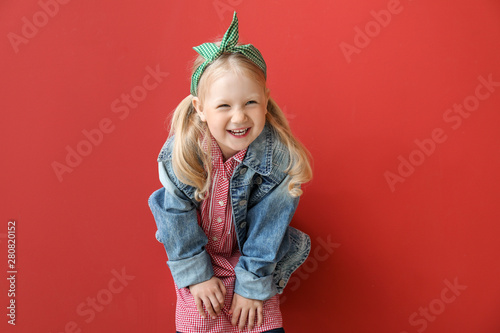 Portrait of stylish little ...