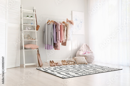 Stylish interior of dressin...