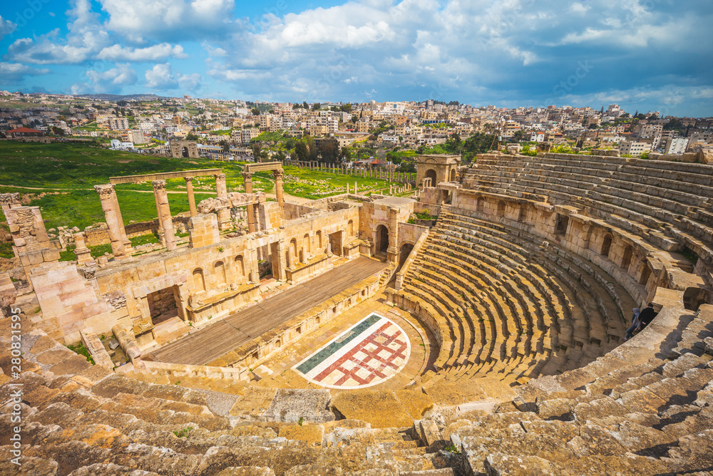 Roman Theatre in Jerash, near Amman, Jordan