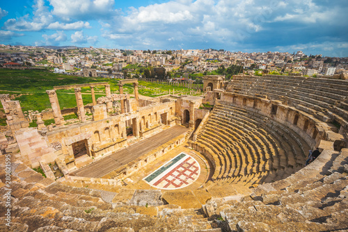 Roman Theatre in Jerash, near Amman, Jordan photo