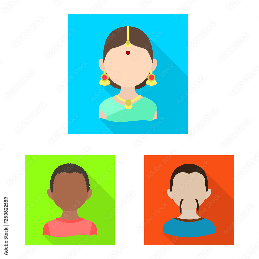 Vector design of nation and race icon. Set of nation and user vector icon for stock. Vector design of nation and race icon. Set of nation and user vector icon for stock.