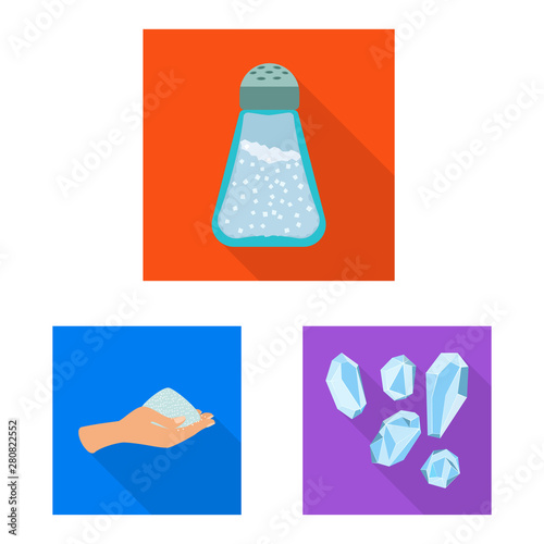 Vector design of raw and kitchen symbol. Set of raw and sea stock vector illustration.