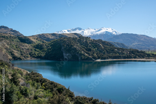 Beautiful Lake and mountain  scenery of the Southern Alps © Stewart