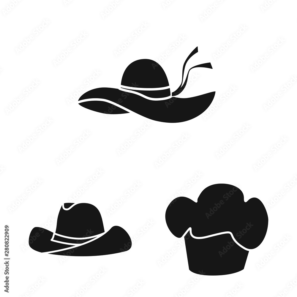 Vector illustration of beanie and beret icon. Collection of beanie and napper stock vector illustration. Vector illustration of beanie and beret icon. Collection of beanie and napper stock vector illustration.