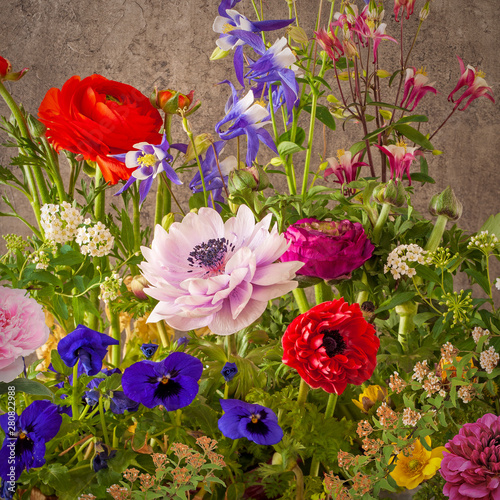 色とりどりの花
