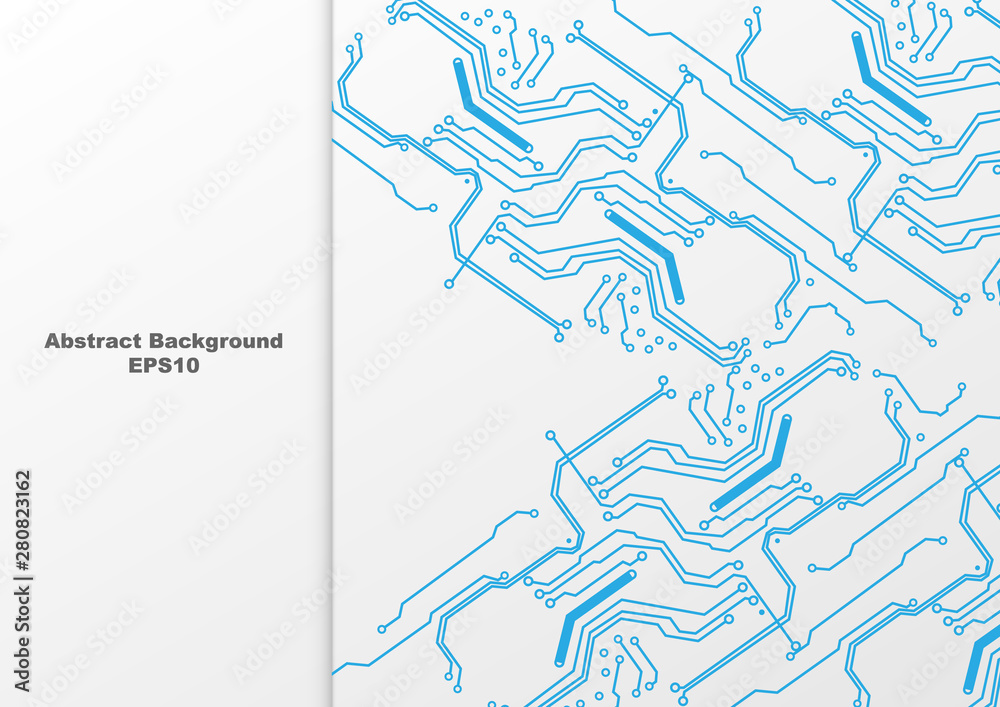 Fototapeta premium Abstract technology circuit design on white background design. illustration vector design