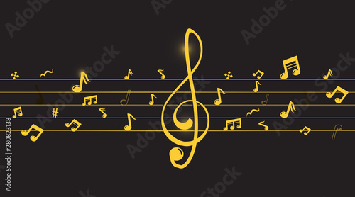 music scale logo design. music note sign or symbol. musical scale icons. illustration element vector