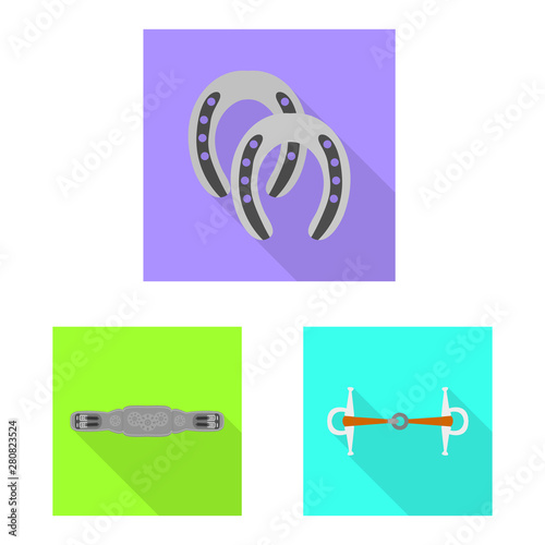 Vector design of track and racing symbol. Set of track and riding stock symbol for web.
