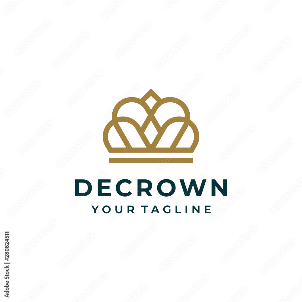 Crown logo and icon design vector.