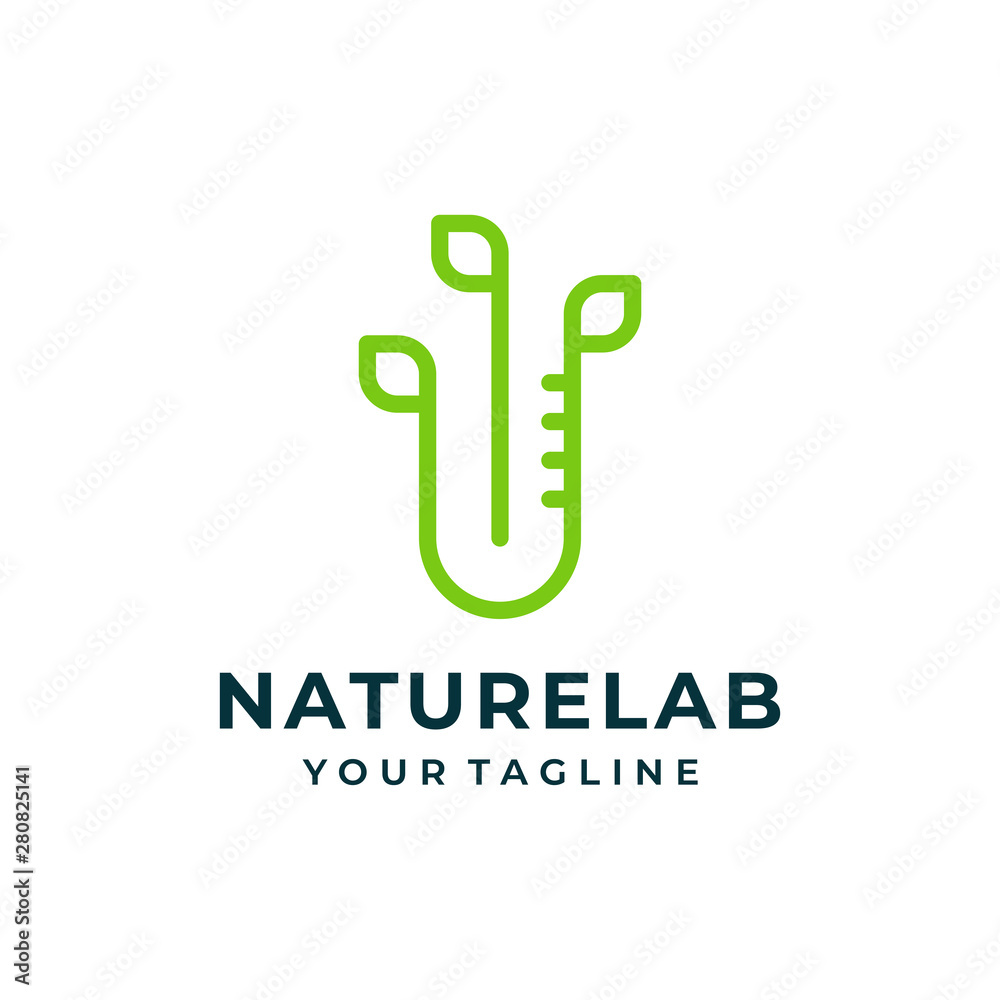Nature lab logo and icon design vector. Nature lab logo and icon design vector.