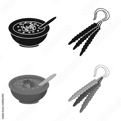 Vector illustration of culture and sightseeing logo. Collection of culture and originality stock symbol for web.