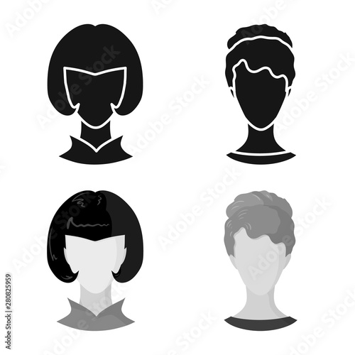 Vector illustration of professional and photo symbol. Collection of professional and profile stock vector illustration.